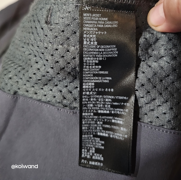 Kirkland Signature Men's Stretch Water Repellent Wind Resistance Jacket Size S - Picture 15 of 16